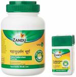 Zandu Maha Sudarshan Churn 120g+ Maha Sudarshan Ghanvati 100 tab(combo pack) Free malshuddhi sample
