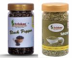 <html>Avlokan Natural Whole Black Pepper (Kali Mirch) 100gm & <b>Fennel Seeds (Saunf)</b> 100gm Aromatic & Flavourful Combo (Pack of 2) </html>