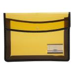 Eslee Square Cube Envelope File | Artist Document Folder | Best for A3 Size | with Handle & Lock | Square Cube Texture | Yellow - (ESC321A3 Yellow)