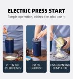 GLITZKIVA Grinder Multi-Functional Electric Stainless Steel Herbs Spices Nuts Grain Grinder, Portable Coffee Bean Seasonings Spices Mill Powder Machine Grinder Machine for Home and Office