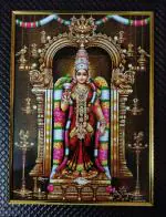 7 Hills Store Meenakshi amman photo frame (9 Inch x 12 Inch ) , Wooden frame , Wall Mount