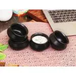 Jimkia Ceramic Small Chutney Bowl, Black Handi Bowl For Serve Ghee, Chutney Achar, Salt Ceramic Sauce Bowl (Black, Pack of 4)