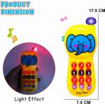 MADTEX Mobile Toy Phone with Music & Lights for Baby, Toddlers, Boys, and Girls (Pack of 1, Multi Colour)