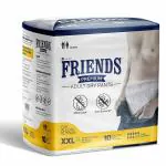 Friends Premium Adult Diapers Pant Style - 10 Count -XXL- with odour lock and Anti-Bacterial Absorbent Core- Waist Size 34- 65 Inch ;86- 165cm