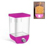 ZURU BUNCH Wall-Mounted Storage Container, Kitchen Storage Containers Air Tight, Transparent, Dry Food Glass Dispenser for pulses and rice, Bulk Food Storage Tank (Pack of 1, Pink)