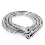 ESSE 18 Stainless Steel 202 Grade Flexible Telephonic Shower Chain Tube for Health Faucet, Hand Shower for Bathroom (1 Meter) Steel Shower Tube Hose Pipe Chrome Finish Hose Pipe