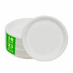 M/S BAGAZO ENTERPRISE Bagasse 100% Natural 6 inch Round White Plates, Biodegradable, Compostable, Disposable, Safe & Hygienic, for Parties and Family Events, (Pack of 100)