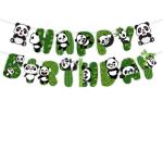 Festiko Cute Cartoon Panda Birthday Party Supplies, Children Party Decoration, Birthday Party Decoration Banner For Birthday Decoration