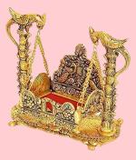 PINK SKY shri haridas Decorative Showpiece - 19 cm (Metal, Gold)