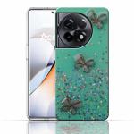 ZORZO Back Case Cover for Girls | Sparkle Glitter | Stylish for Ladies Women Back Case Cover for Oneplus 11R (5G)-Green