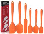 P-Plus International Spatulas Set of 6 Food Grade Silicone Spatulas Heat Resistant Kitchen Utensils Nonstick for for Cooking ORANGE