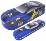 Toyshine 2 in 1 Super Car Metal Pencil Box with Moving Wheels- Blue Black