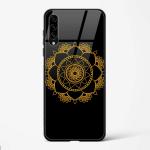 My Pc Wala Samsung Galaxy A70 Black, Orange Glass Back Cover