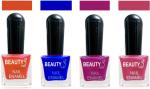 OUR Beauty Multicolor High Quality Quick Dry Long Lasting Hd Colors Nail Polish Pcs Vc23, 32 ml (Set Of 4)