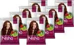 Nisha Hair Color Henna Based Hair Powder Dye For Hair Coloring Natural Brown 30gm each pack (Pack of 8) (240 g)
