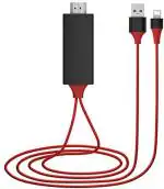 Astound Hdmi Cable 2 M Copper Braiding Lightning Digital Av To Hdmi Adapter 6.5Ft 1080P Hdtv Cable (Compatible With Camera, Computer, Gaming Console, Mp3 Player, Mobile, Smart Watch, Tv, Tablet, Red, One Cable)