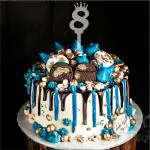 GIGGA Acrylic Material Number Cake Topper For Cake Decoration Design 8 (Transparent)