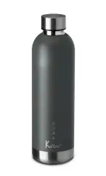 Kaliber - Pure 700 ThermoSteel Bottle | 3 Insulation, SUS 304 Inside | 700ml | 24 Hr Cold Hot | Rust & Leak Proof | Best for Home, Office, Travel Vacuum Insulated Flask Bottles (700 ml, Dark Grey)