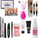 Bingeable Beauty Reversal Eyeshadow Palette Brush Puff 2In1 Contour Stick Kajal 36H Eyeliner Pocket Perfume Primer Fixer Foundation (Set Of 11)