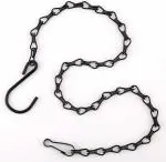 GM Black Metal Chain S-Hooked Type for Hanging Planters Pots in Garden Balcony14.5 inch (Pack of 20)