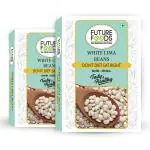 Future Foods White Lima Beans | Butter Beans | Versatile Superfood | Good Source of Dietary Fiber & Iron | Low Fat Content | Mild Flavour & Creamy Texture | 450g (Pack of 2)