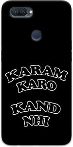 CustomEra Oppo A12 Multicolour Karam Karo Quote Polycarbonate Hard Case Back Cover