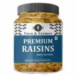 Farm & Farmers 100% Natural Raisins | Rich in Carbohydrates and Protein | Healthy & Nutritious Kishmish (500 gm)