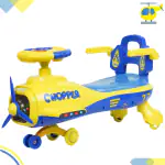 Dandles Yellow Chopper Swing/Wiggle Car, Kids Gift Car, Comfortable Seats with Back Rest & Toy Swing