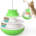 PSK PET MART Pet Toy cat Toy Tumbler Three-Layer Rotating Ball Orbital Ball Toy (Green)