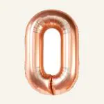 SPECIALYOU.IN Zero number Rose gold Foil Balloons, Reusable Balloons For Birthday Decoration of Friend, Boys & Girl, 0 no. number foil balloon for Birthday decoration items