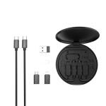 ASTOUND Portable Functional 3 in 1 Fast Charging Cable Kit with Phone Holder Multiple Sockets Storage Box Card