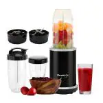 Kuvings Nutri Blender PRO 1000 Watts, Mixer-Blender-Smoothie Maker, 5 Years Warranty, Stainless Steel Assembly, 2 Blade Set (Wet Blending Blade & Dry Grinding Blade) (Black)