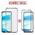 Kite Digital Vivo Z5X Transparent Bumper Shock Proof Corner Soft TPU Silicone Flexible Back Case Cover + 5D/6D/11D/21D Premium Tempered Glass Screen Protector