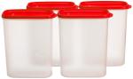 Tupperware Transparent Plastic New Smart Saver Container Set 2.3L Set of 4