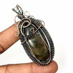 SHREE HANUMAN ENTERPRISES Handcrafted Studded Fashion Jewellery Necklace Copper Wired Pendent Labradorite Gemstone