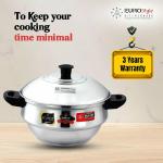 Eurostyle Compact 15 Ultra Idli Pot with Encapsulated Sandwich Bottom Stainless Steel, 3 Idli Plates (15 Pits), 2 Steamer & 1 Mini Idli Plate For Idli & Dhokla (Stainless Steel,EUS_SB_E_Compact_15_ultra)