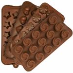 MoldBerry Chocolate Mould Rose Flower Star Heart Making Silicone Molds Candy Chocolate Pastry Making Molds Cake Baking Mold for Homemade Cake, Candy, Gummy, Ice, Crayons, Jelly Molds (Pack of - 4)