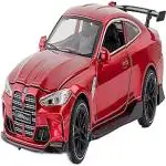 INCLUS SHOP Metal Alloy BMW M4 Model Car 1:32 Classic Revell Toys Car Kids for Simulation Collection Pullback Toy car with Openable Doors & Light, Music Boys Gifts Toys for Kids (BMW M4)