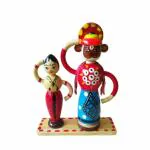 MEERAN ART AND CRAFTS Channapatna Toys Wooden Indian Traditional Couple