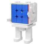Hawkister MoYu MFJS Cube Robot 3x3 Magnetic Stickerless Cube (Meilong 3M Magnetic Version 3x3x3 Cube + Cube Robot Display Box)