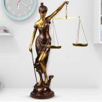 ARTVARKO Home Decor Brass Blind Folded Justice Lady Statue - 2.5 ft Big