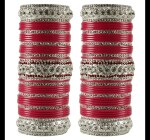 A K INFRATECH Kangan Bangle Set for Women Red ban1709 2.4 -b1