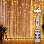 Party Propz Copper Remote Control Led Fairy Curtain Lights