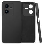 AIBEX Supra Back Cover for Vivo Y22 Liquid TPU Silicone Shockproof Flexible with Camera Protection Soft Back Cover Case Black