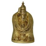 Kalarambh Brass Tulja Bhavani Murti Idol Statue for Pooja Puja Mandir Home Table Decor Showpiece Gift Items Collectible Handicraft Art - Yellow, 3 x 1 x 5 Inches (L x W x H)