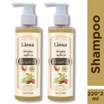 LIOSA, shampoo, hair growth shampoo, hair shampoo with argon oil and bhringraj, dandruff and hair shining shampoo, pack of 2 (220 ml)