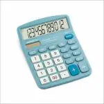 Hauser HC XO-837 Desktop Electronic Calculator | Solar & Battery Dual Power | Soft Keys | Ideal for Student & Financial Work | Blue