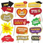 Crackles Creative 43 pc Mehandi Decoration Sangeet Night Party Props, for Bride or Groom Family