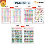 GO WOO Combo of 3 | 2 IN 1 ADDITION & SUBTRACTION, PHONICS 1 & PHONICS 2 AND MORE