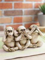 CraftVatika Monkey of Mahatma Gandhi Showpiece Gandhiji 3 Monkeys Statue for Home Decoration